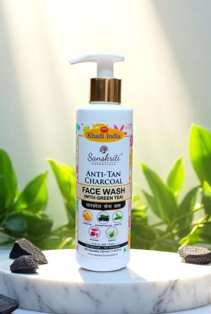 Anti-tan charcoal face wash - khadi india