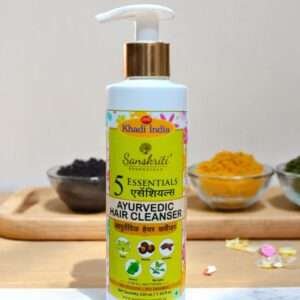 5 Essentials Ayurvedic Hair Cleanser with Reetha, Amla, Brahmi, Bhringraj, Shikakai - Khadi India